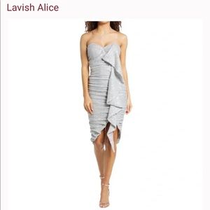 Lavish Alice silver sequin ruffle dress